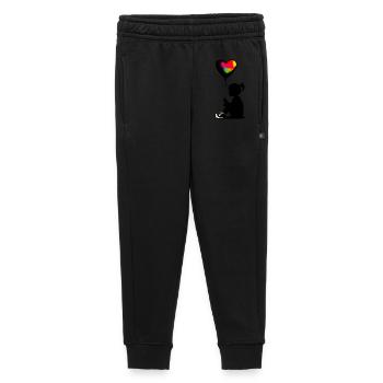 Heart Love - Kids’/Teens' Premium Sweatpants - black - Front - AI Model Kid Male (0cm)