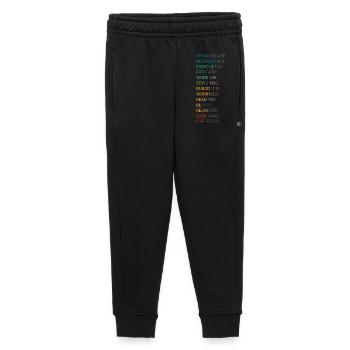 THINK POSITIVE - Kids’/Teens' Premium Sweatpants - black - Front - AI Model Kid Male (0cm)