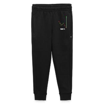 Pump it, Crypto, Actions, Salle de sport, Fitness, Trading - Pantalon de survêtement enfant/adolescent premium - noir - Devant - AI Model Kid Male (0cm)