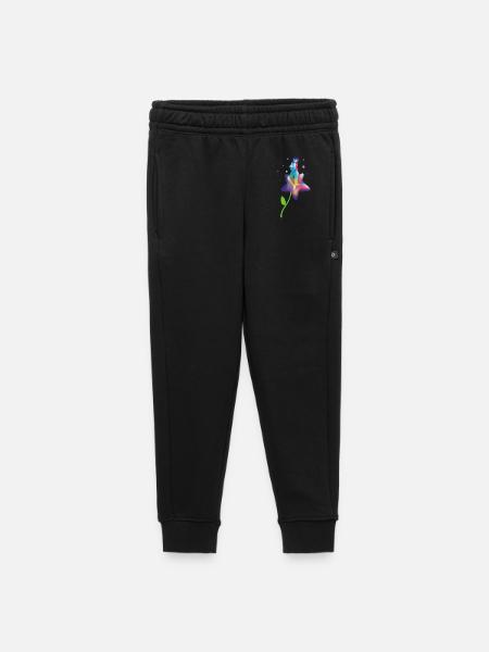 Regenbogenstern-Blüte - Kinder/Teenager Premium Sweathose - Schwarz