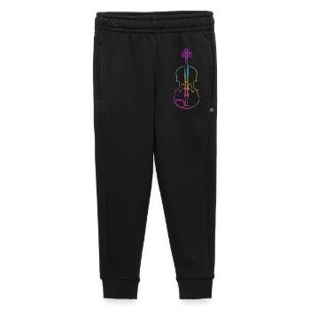 Dessin au trait du violon - Pantalon de survêtement enfant/adolescent premium - noir - Devant - AI Model Kid Male (0cm)