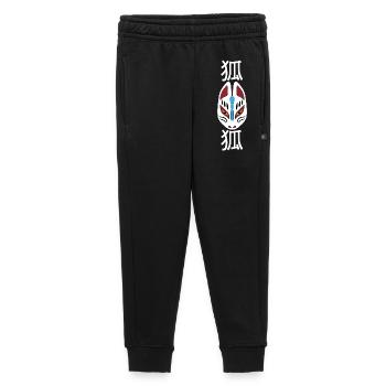 Strange Japanese Fox (White) - Kids’/Teens' Premium Sweatpants - black - Front - AI Model Kid Male (0cm)
