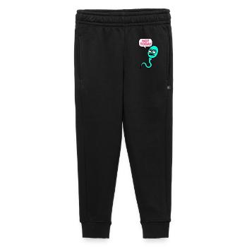 Expressive Sadface Snake Illustration - Kids’/Teens' Premium Sweatpants - black - Front - AI Model Kid Male (0cm)