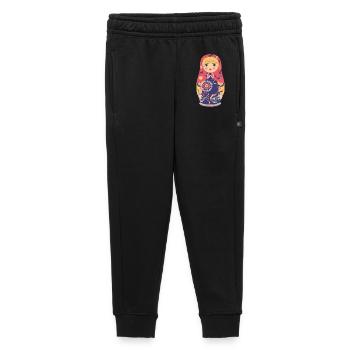 Colorful Matryoshka with Floral Motif - Kids’/Teens' Premium Sweatpants - black - Front - AI Model Kid Male (0cm)