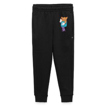 Verspielte Katze mit Mausmuster - Kinder/Teenager Premium Sweathose - Schwarz - Vorne - AI Model Kid Male (0cm)