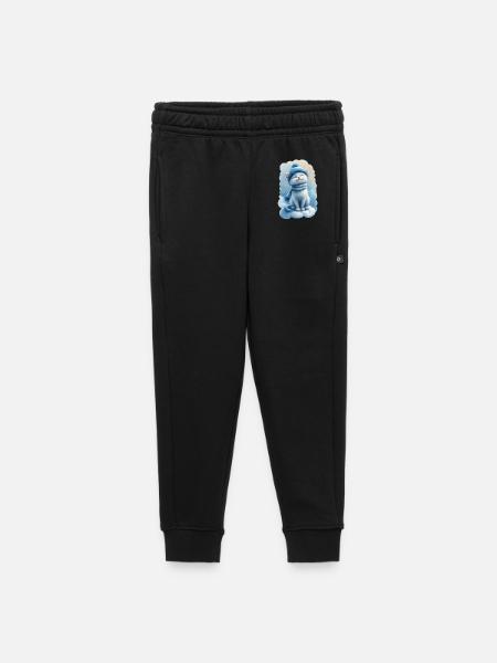 😺 Happy kitten on the cloud - Watercolor - Kids’/Teens' Premium Sweatpants - black