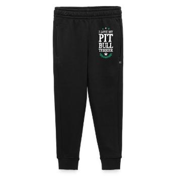 PIT_BULL_TERRIER - Pantalon de survêtement enfant/adolescent premium - noir - Devant - AI Model Kid Male (0cm)