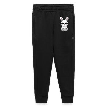 Lapin cool avec des lunettes de soleil - Pantalon de survêtement enfant/adolescent premium - noir - Devant - AI Model Kid Male (0cm)