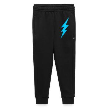 Blitz Energie Design - Kinder/Teenager Premium Sweathose - Schwarz - Vorne - AI Model Kid Male (0cm)