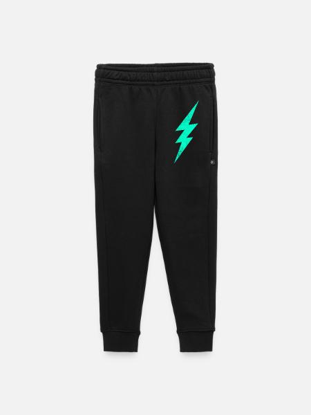 Electric flash graphic on trendy H interior - Kids’/Teens' Premium Sweatpants - black