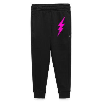Éclair rose brillant - Pantalon de survêtement enfant/adolescent premium - noir - Devant - AI Model Kid Male (0cm)