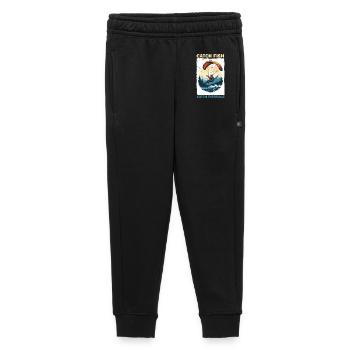 Adventurous fishing and winter sports design - Kids’/Teens' Premium Sweatpants - black - Front - AI Model Kid Male (0cm)