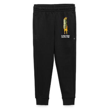 So Many Books So Little Time Giraffe Book Lovers - Kids’/Teens' Premium Sweatpants - black - Front - AI Model Kid Male (0cm)