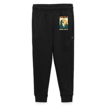 Climbing statement: Less Talk More Chalk - Kids’/Teens' Premium Sweatpants - black - Front - AI Model Kid Male (0cm)