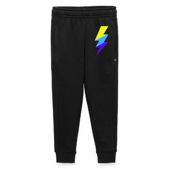TriColor Neon Beam - Kids’/Teens' Premium Sweatpants - black - Front - AI Model Kid Male (0cm)