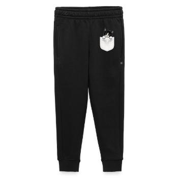 Cat Pocket jette un coup d’œil à un chat mignon dans la poche - Pantalon de survêtement enfant/adolescent premium - noir - Devant - AI Model Kid Male (0cm)