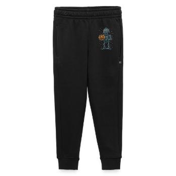 Skeleton with Pumpkin Halloween Cartoon - Kids’/Teens' Premium Sweatpants - black - Front - AI Model Kid Male (0cm)