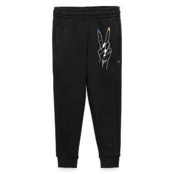 Peace Ukraine Victory - Kids’/Teens' Premium Sweatpants - black - Front - AI Model Kid Male (0cm)