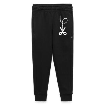Scissors – Heartbreak & Instruction Meme Design - Kids’/Teens' Premium Sweatpants - black - Front - AI Model Kid Male (0cm)