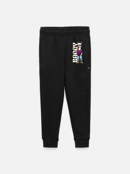 Baggy Alpaka - Kinder/Teenager Premium Sweathose - Schwarz