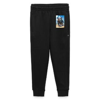 Illustration of a rhinoceros - Kids’/Teens' Premium Sweatpants - black - Front - AI Model Kid Male (0cm)