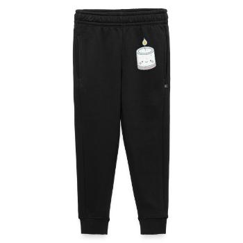 Bougie Kawaii Lumineuse - Pantalon de survêtement enfant/adolescent premium - noir - Devant - AI Model Kid Male (0cm)