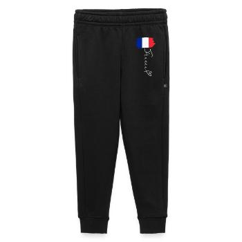 Patriot National Pride Frankreich Trikolore Flagge - Kinder/Teenager Premium Sweathose - Schwarz - Vorne - AI Model Kid Male (0cm)