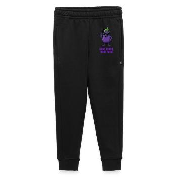 Bonne humeur - Aubergine Dessin animé Légumes - Pantalon de survêtement enfant/adolescent premium - noir - Devant - AI Model Kid Male (0cm)