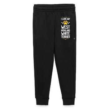 West Highland White Terrier Love - Kids’/Teens' Premium Sweatpants - black - Front - AI Model Kid Male (0cm)