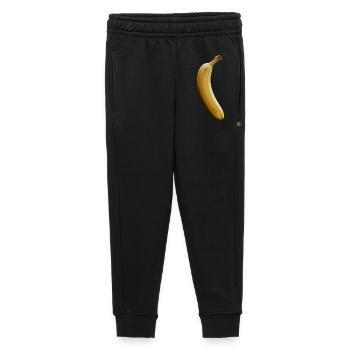 Dessin en ligne de banane tropicale - Pantalon de survêtement enfant/adolescent premium - noir - Devant - AI Model Kid Male (0cm)