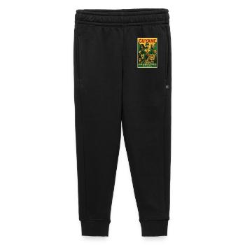Héros Guyane vintage et jaguar - Pantalon de survêtement enfant/adolescent premium - noir - Devant - AI Model Kid Male (0cm)
