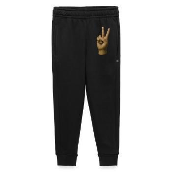 PEACE HAND #1 - peace & love - Kids’/Teens' Premium Sweatpants - black - Front - AI Model Kid Male (0cm)