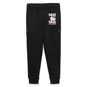 Shlafshirt Hase Hasi Müde Hasi Schlafen - Kinder/Teenager Premium Sweathose - Schwarz - Vorne - AI Model Kid Male (0cm)