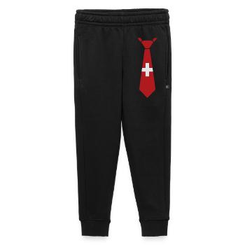 Cravate suisse – Conception du drapeau - Pantalon de survêtement enfant/adolescent premium - noir - Devant - AI Model Kid Male (0cm)