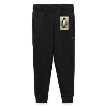 Un Pingouin vintage en portrait peint à l’huile - Pantalon de survêtement enfant/adolescent premium - noir - Devant - AI Model Kid Male (0cm)