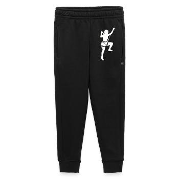 Climber Silhouette Bouldering & Mountaineering - Kids’/Teens' Premium Sweatpants - black - Front - AI Model Kid Male (0cm)
