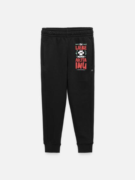 Ich liebe meinen Akita Inu - Kinder/Teenager Premium Sweathose - Schwarz