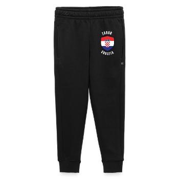 Croatian shield flag design - Kids’/Teens' Premium Sweatpants - black - Front - AI Model Kid Male (0cm)
