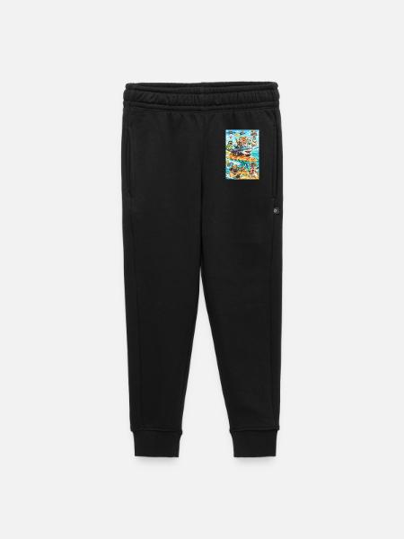 Plage de pizza Dino Unicorn - Pantalon de survêtement enfant/adolescent premium - noir