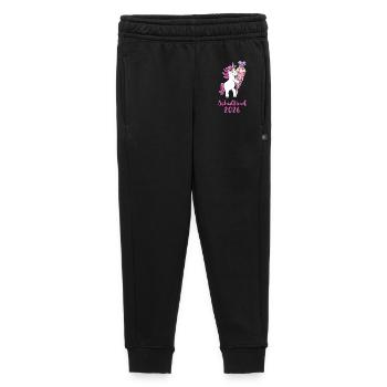 Unicorn with Sugar Cone School Enrollment School Child 2026 - Kids’/Teens' Premium Sweatpants - black - Front - AI Model Kid Male (0cm)