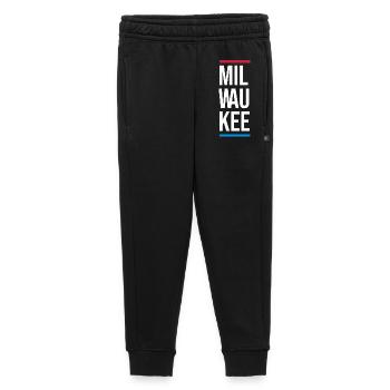 Milwaukee Bold City Typography - Kids’/Teens' Premium Sweatpants - black - Front - AI Model Kid Male (0cm)