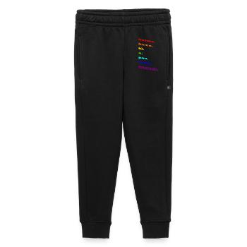 Rainbow Identity: Homo Bi Pan Trans - Kids’/Teens' Premium Sweatpants - black - Front - AI Model Kid Male (0cm)