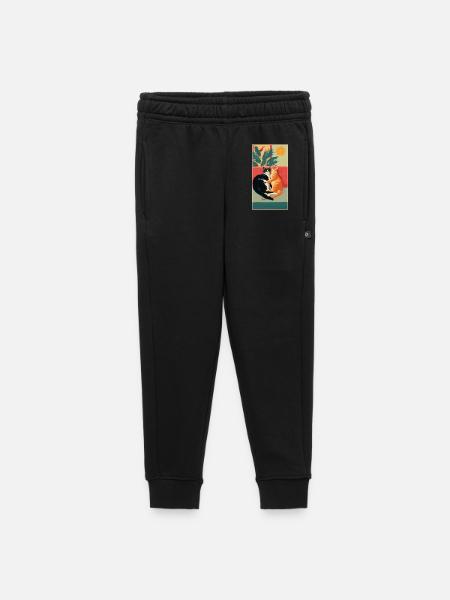 Two cats in a retro moment - Kids’/Teens' Premium Sweatpants - black