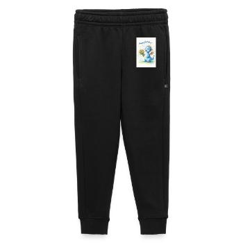 Blauer Drache mit Blumenstrauß - Kinder/Teenager Premium Sweathose - Schwarz - Vorne - AI Model Kid Male (0cm)