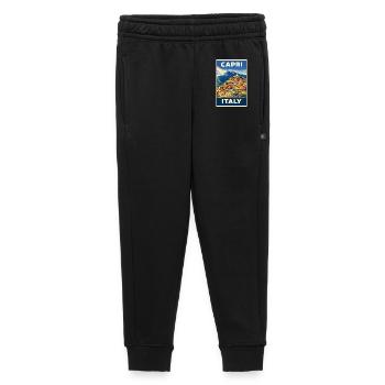 Capri Italy – Vintage Travel Poster Mediterranean - Kids’/Teens' Premium Sweatpants - black - Front - AI Model Kid Male (0cm)