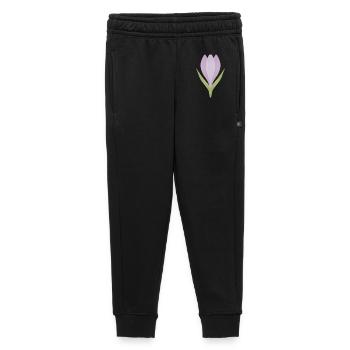 Illustration de la fleur de crocus lilas - Pantalon de survêtement enfant/adolescent premium - noir - Devant - AI Model Kid Male (0cm)