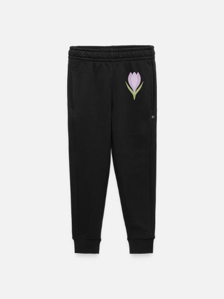 Lilac Crocus Bloom Illustration - Kinder/Teenager Premium Sweathose - Schwarz