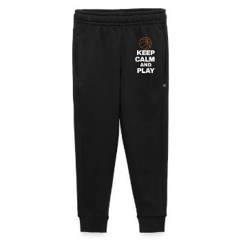 KEEP CALM AND PLAY BASKETBALL, BB GIFT FANS - Kids’/Teens' Premium Sweatpants - black - Front - AI Model Kid Male (0cm)