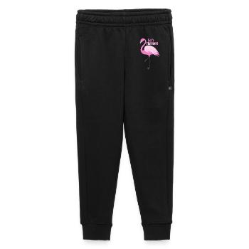 Voyons FlaminGO – Rose Flamingo avec un jeu de mots - Pantalon de survêtement enfant/adolescent premium - noir - Devant - AI Model Kid Male (0cm)