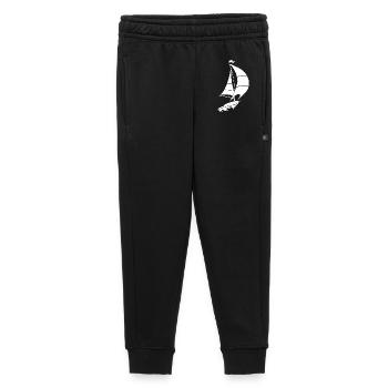 Minimalist Sailboat Lake Silhouette - Kids’/Teens' Premium Sweatpants - black - Front - AI Model Kid Male (0cm)